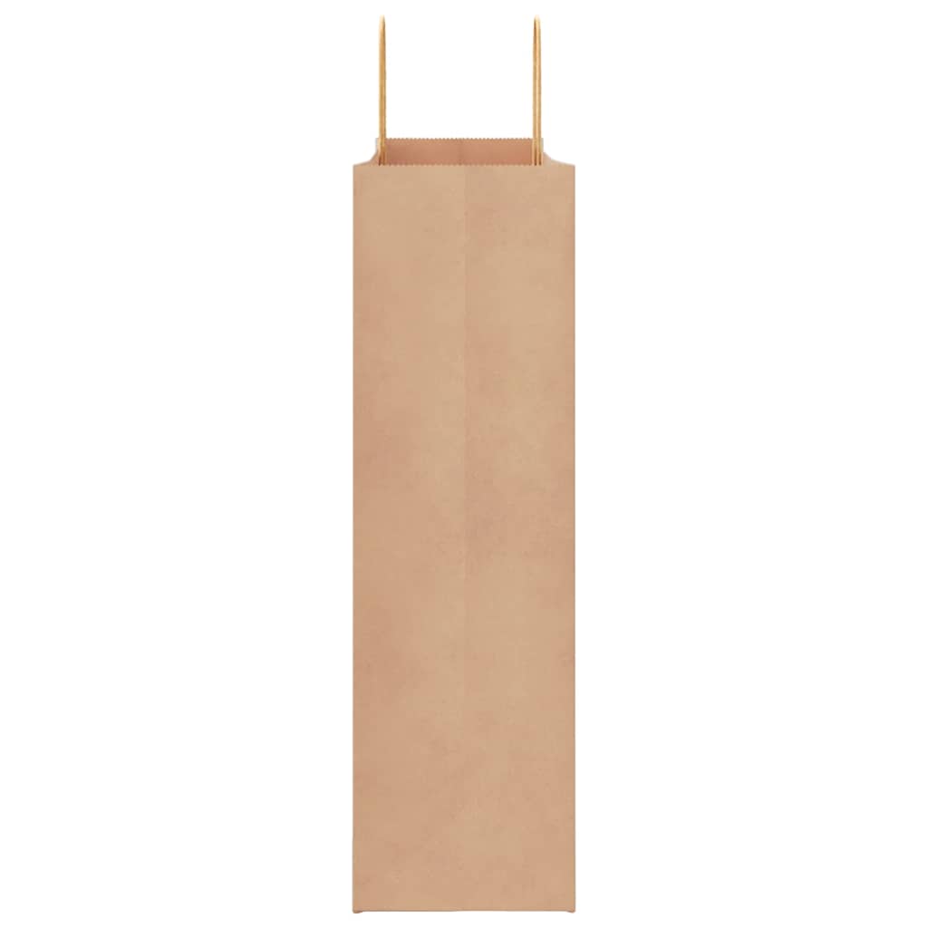 Papirnate vrećice 250 kom s ručkama smeđe 54x15x49 cm