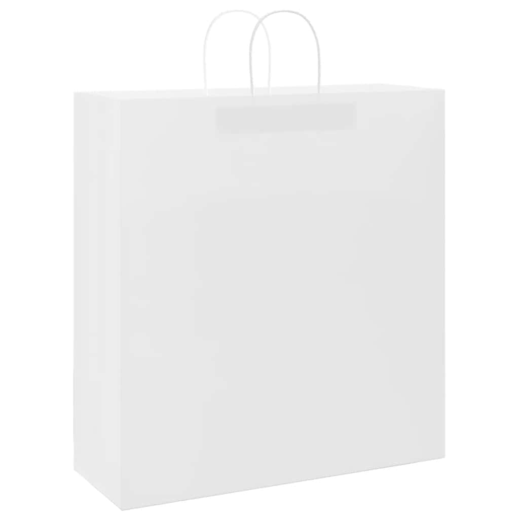 Papirnate vrećice 250 kom s ručkama bijele 45x17x48 cm