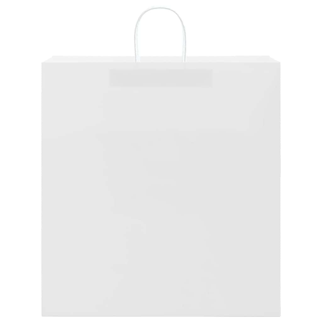 Papirnate vrećice 250 kom s ručkama bijele 45x17x48 cm