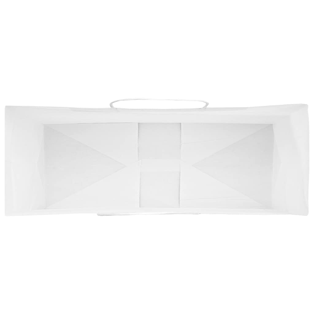 Papirnate vrećice 250 kom s ručkama bijele 45x17x48 cm