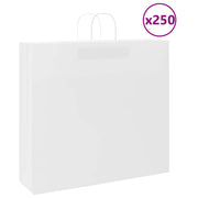 Papirnate vrećice 250 kom s ručkama bijele 54x15x49 cm