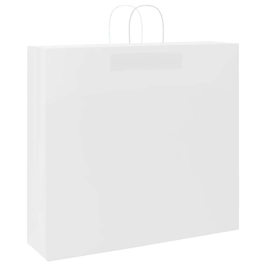 Papirnate vrećice 250 kom s ručkama bijele 54x15x49 cm