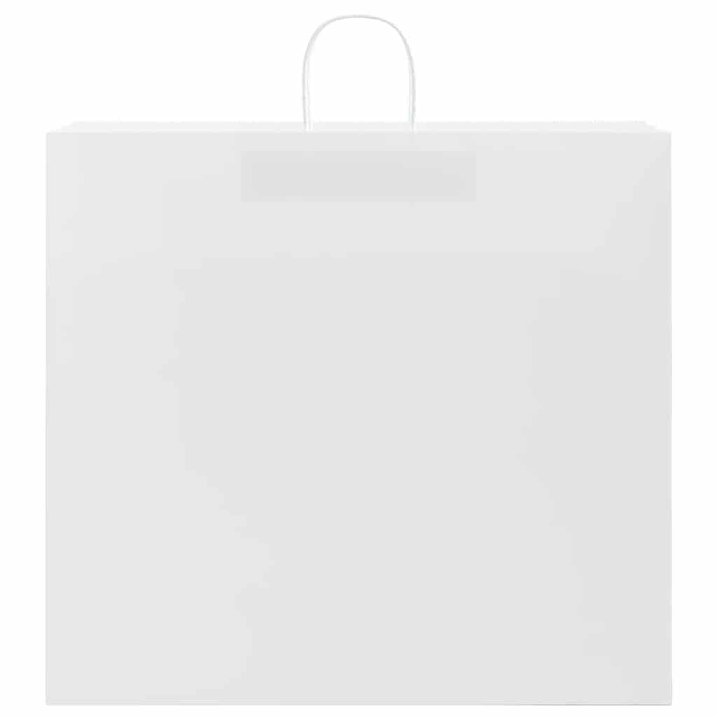 Papirnate vrećice 250 kom s ručkama bijele 54x15x49 cm