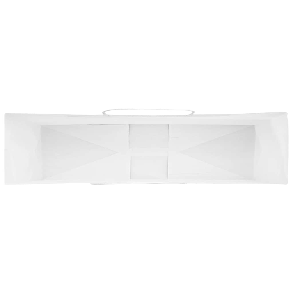 Papirnate vrećice 250 kom s ručkama bijele 54x15x49 cm
