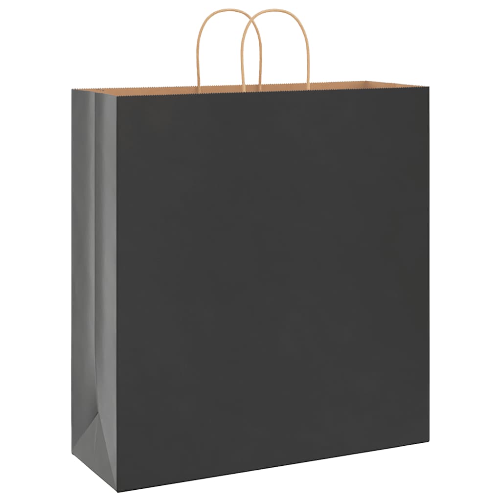 Papirnate vrećice 250 kom s ručkama crne 45x17x48 cm