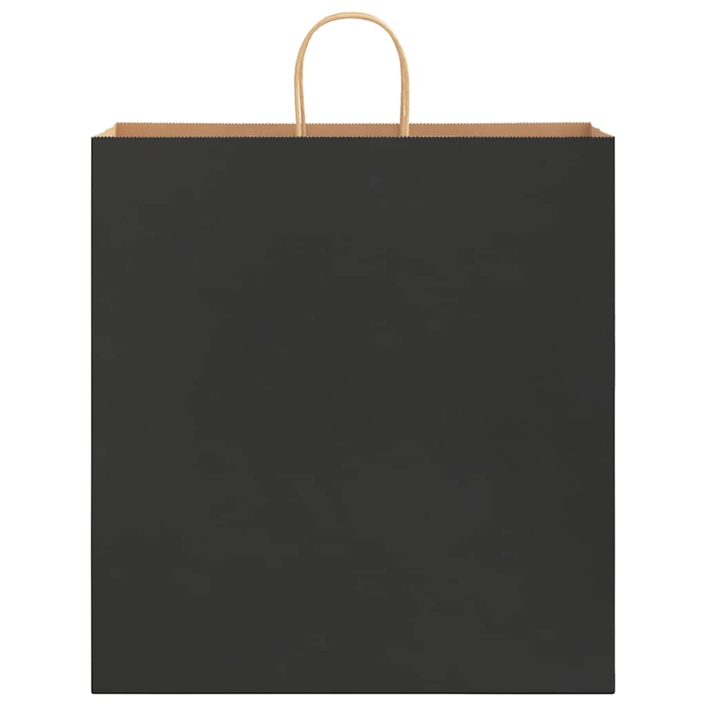 Papirnate vrećice 250 kom s ručkama crne 45x17x48 cm