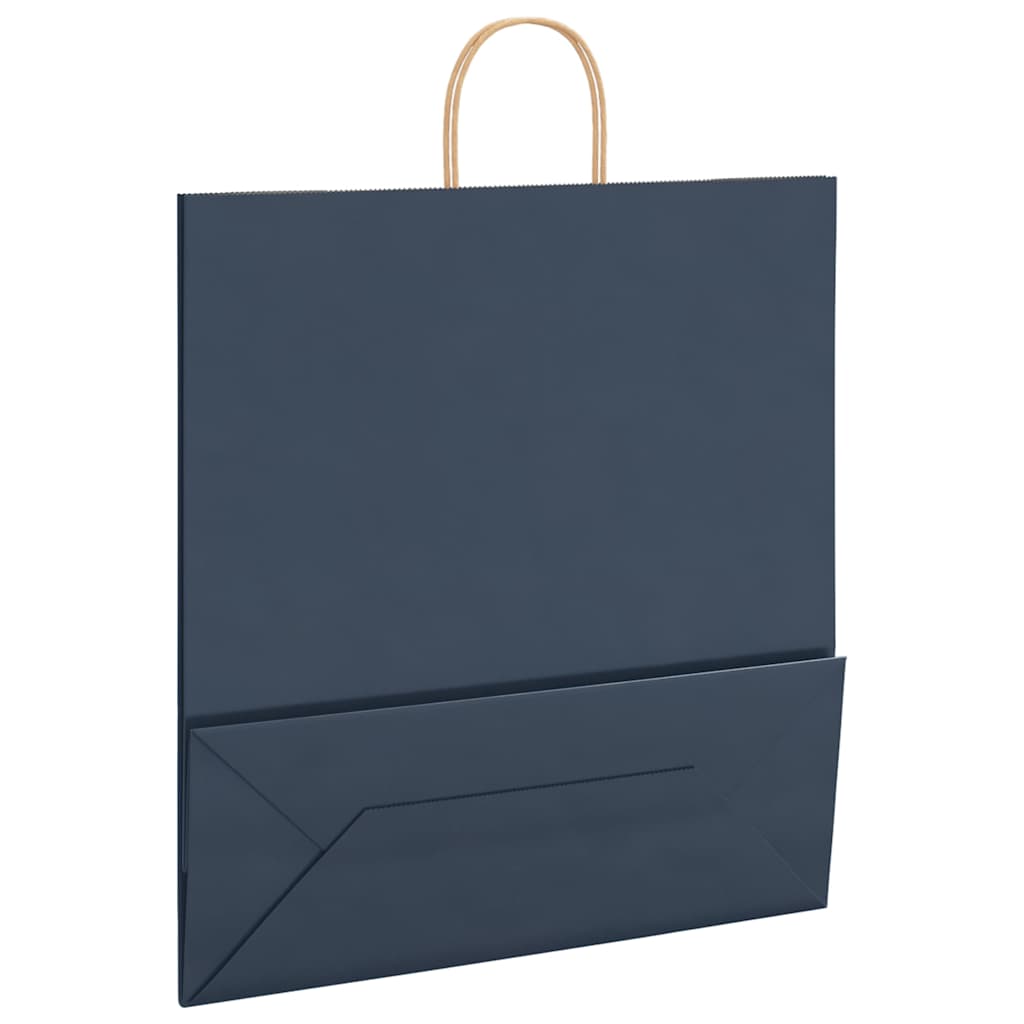 Papirnate vrećice 250 kom s ručkama plave 45x17x48 cm