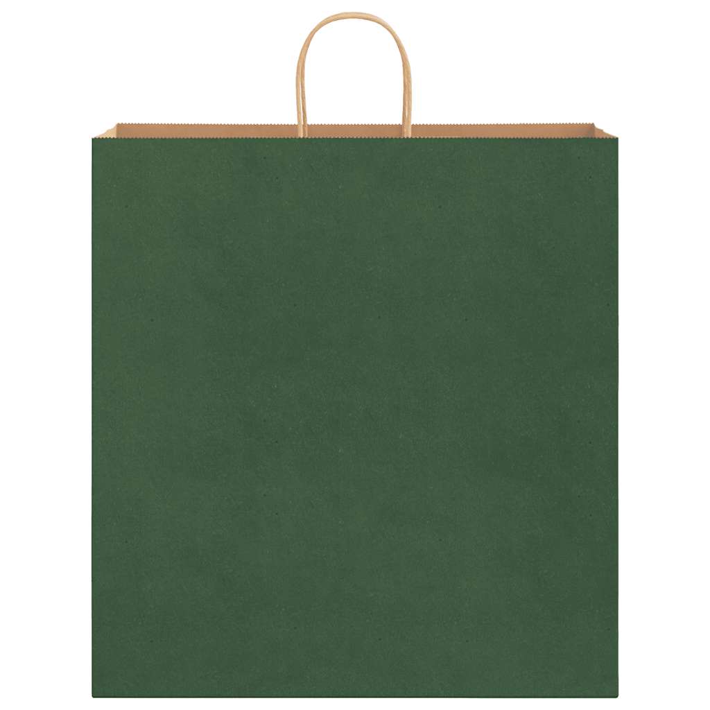 Papirnate vrećice 250 kom s ručkama zelene 45x17x48 cm