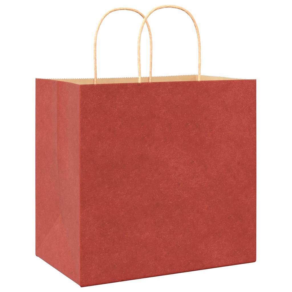 Papirnate vrećice 250 kom s ručkama crvene 26x17x25 cm