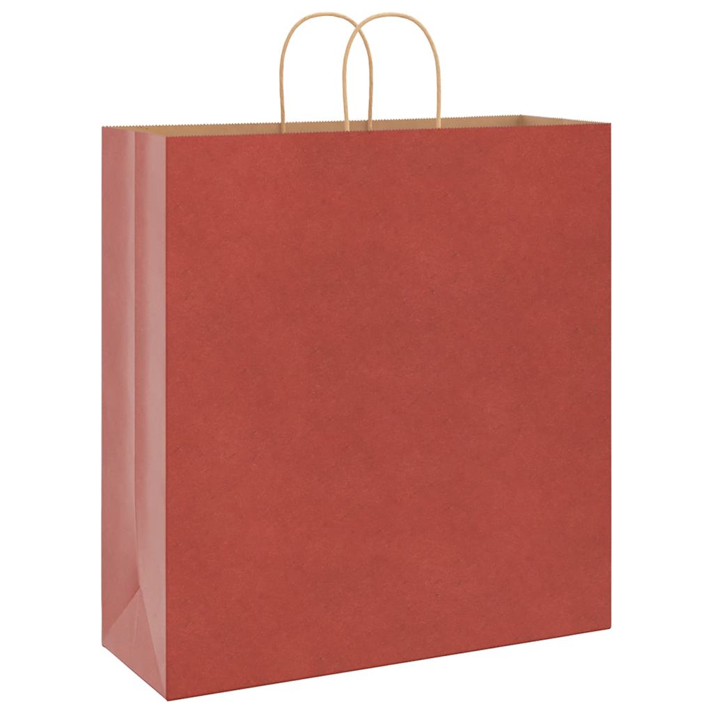 Papirnate vrećice 250 kom s ručkama crvene 45x17x48 cm
