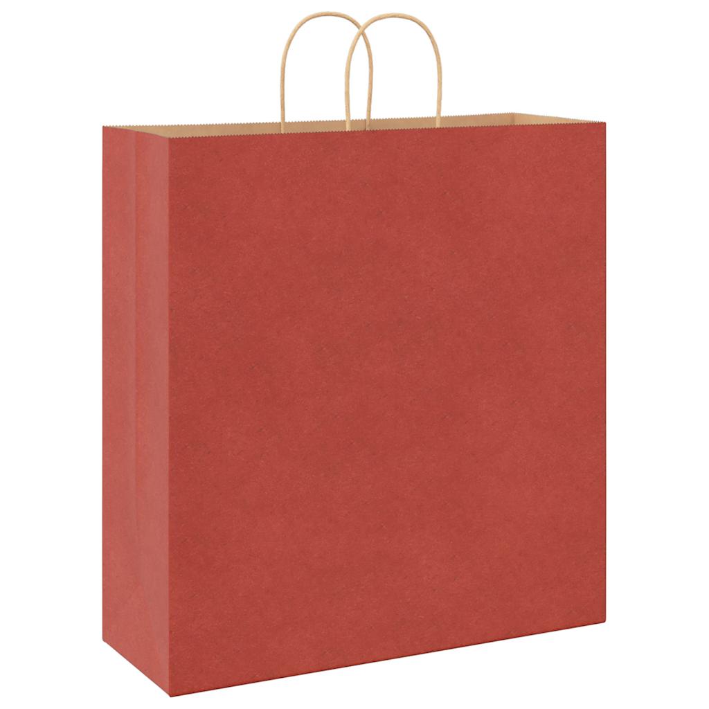 Papirnate vrećice 250 kom s ručkama crvene 45x17x48 cm