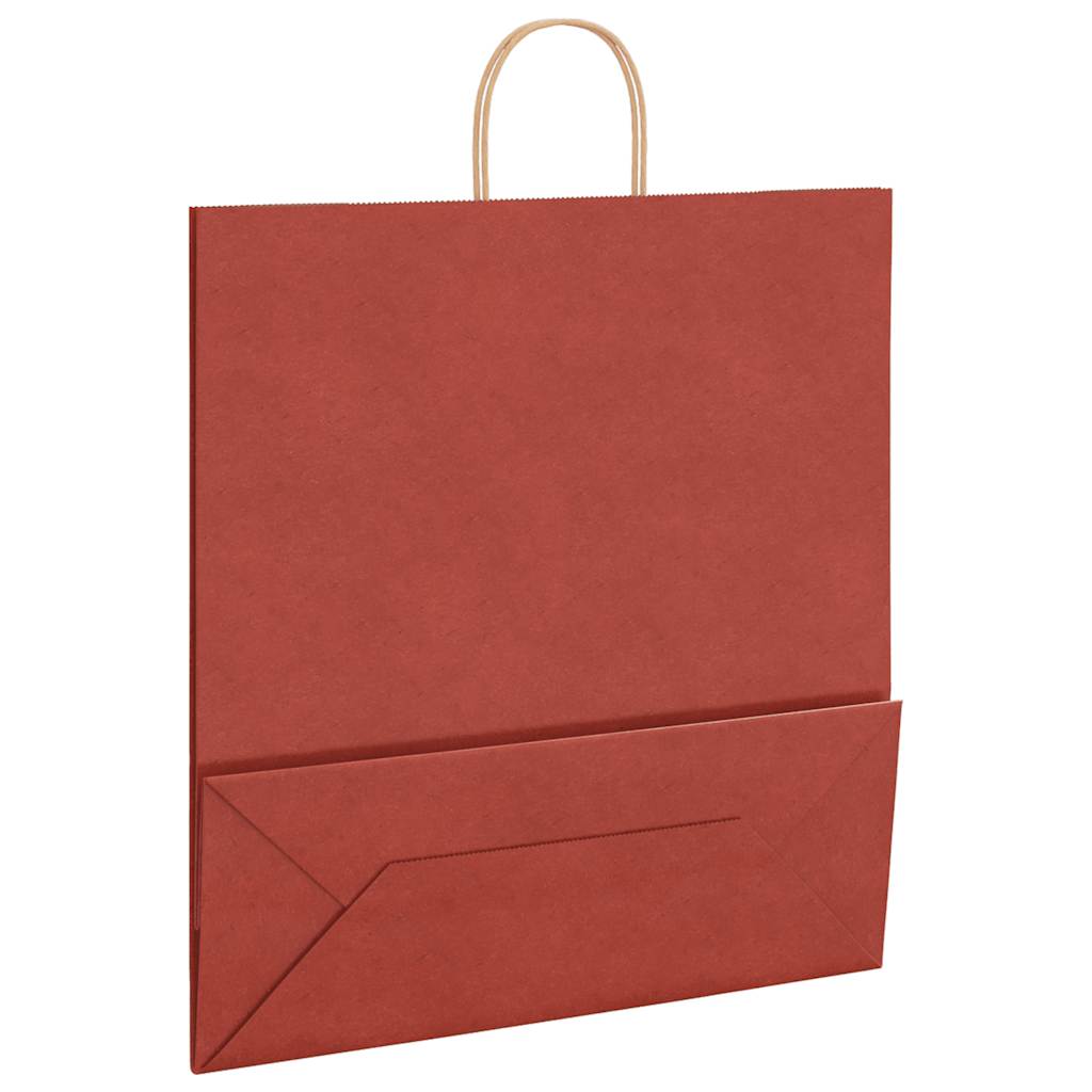 Papirnate vrećice 250 kom s ručkama crvene 45x17x48 cm