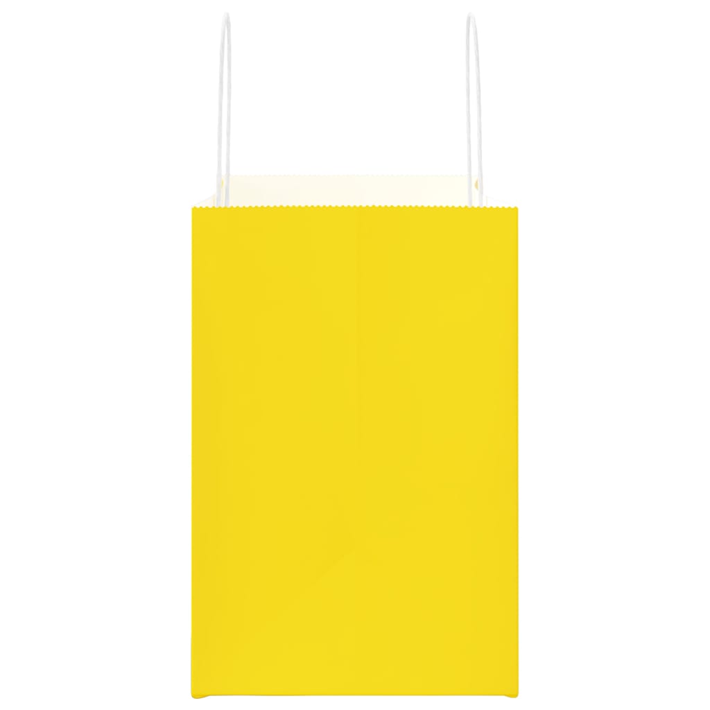 Papirnate vrećice 250 kom s ručkama žute 26x17x25 cm