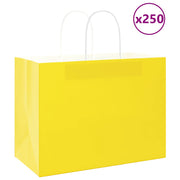 Papirnate vrećice 250 kom s ručkama žute 32x17x25 cm