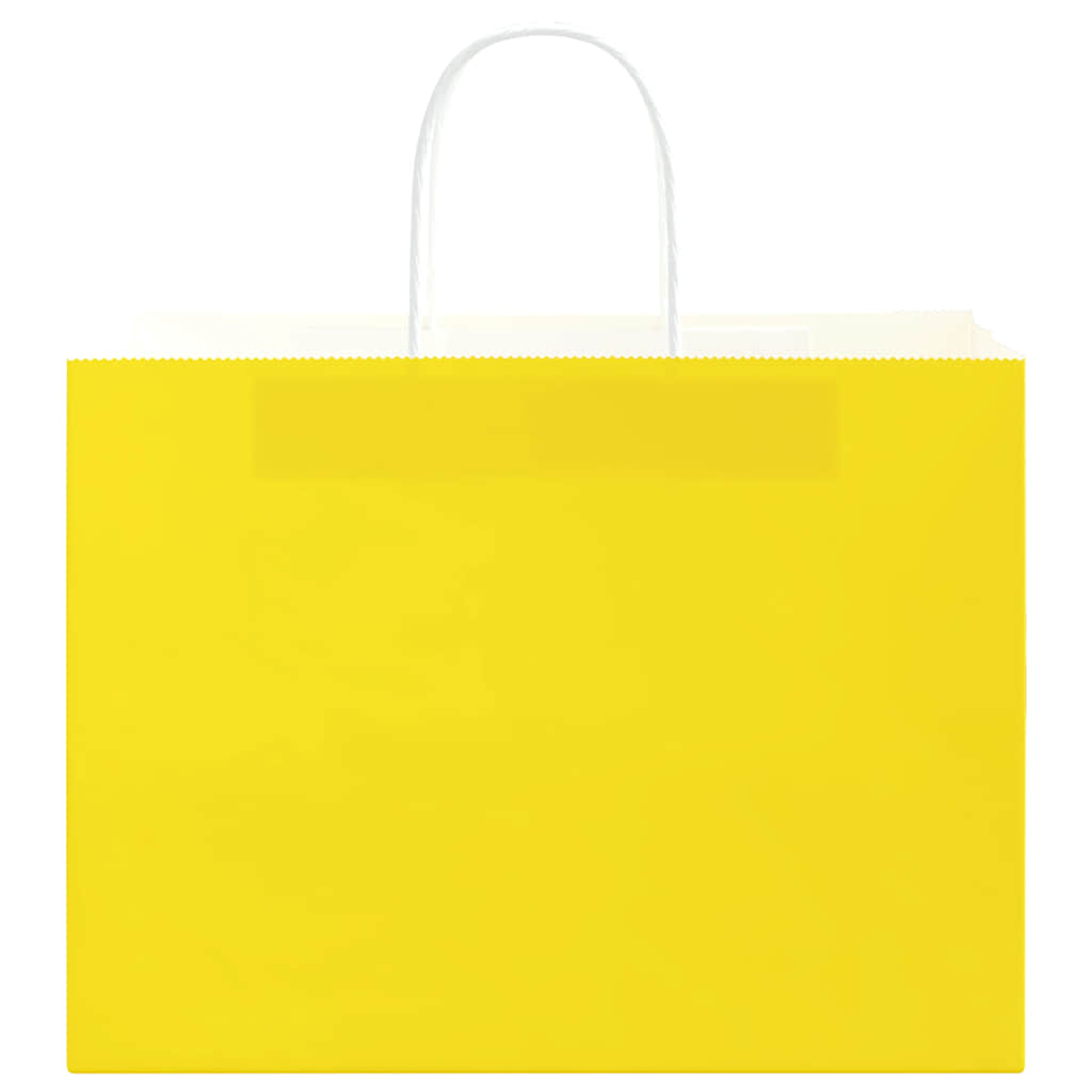 Papirnate vrećice 250 kom s ručkama žute 32x17x25 cm