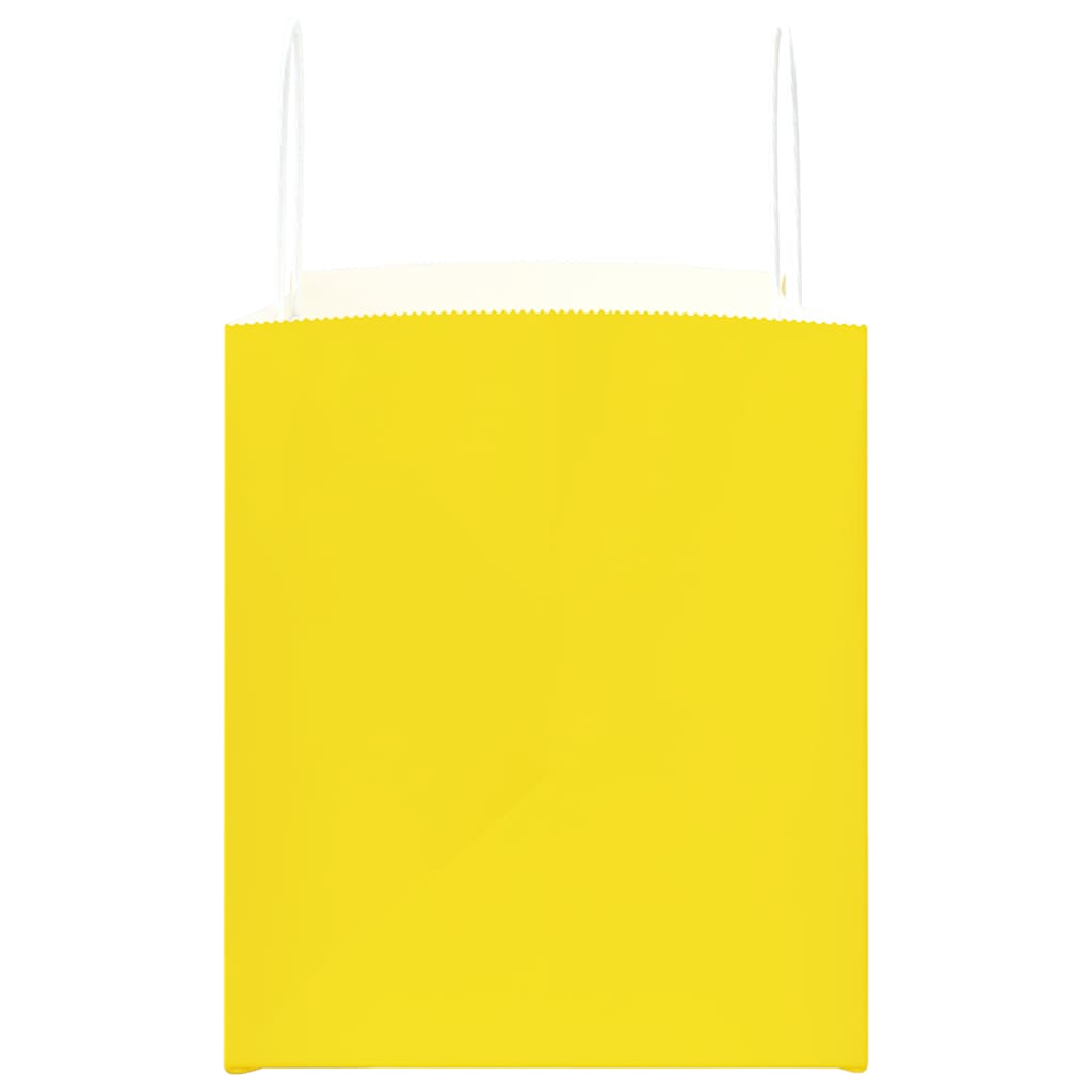 Papirnate vrećice 250 kom s ručkama žute 32x22x24 cm