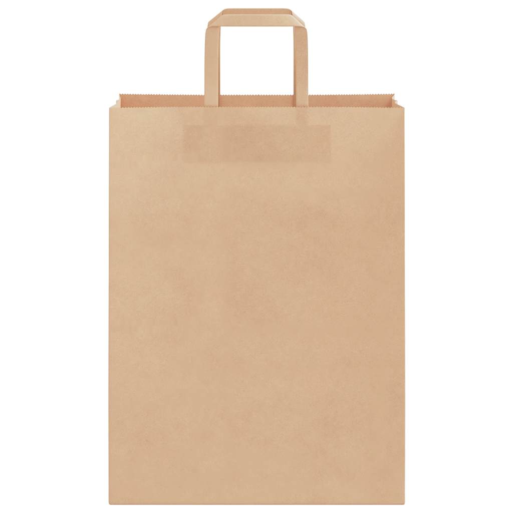 Papirnate vrećice 250 kom s ručkama smeđe 26x12x35 cm