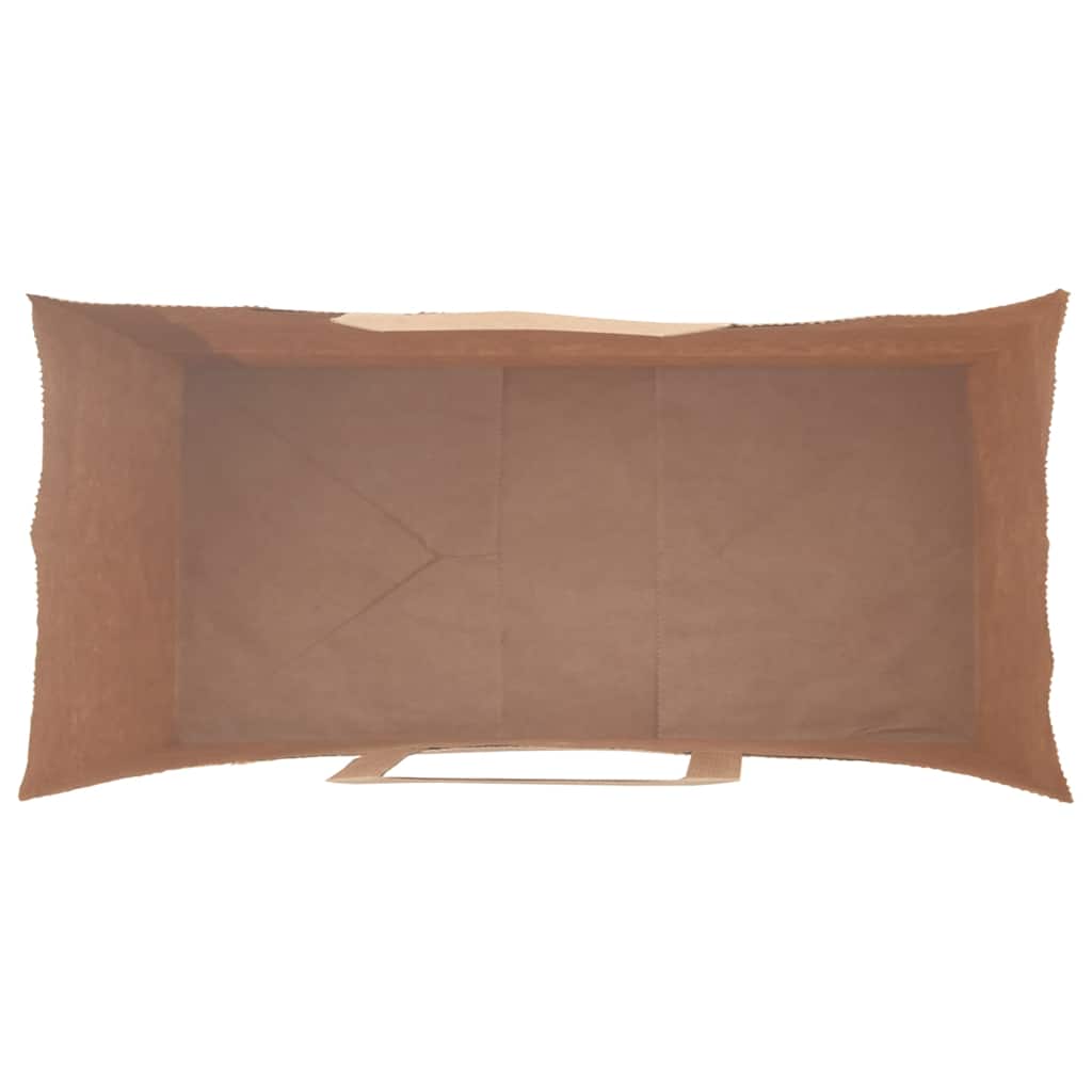 Papirnate vrećice 250 kom s ručkama smeđe 26x12x35 cm