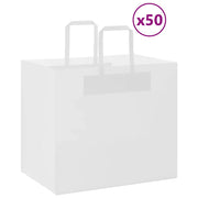 Papirnate vrećice 50 kom s ručkama bijele 32x22x28 cm