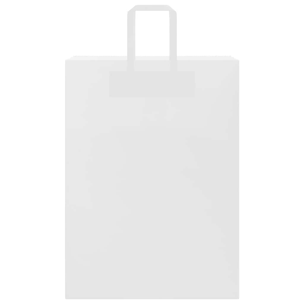 Papirnate vrećice 250 kom s ručkama bijele 32x17x44 cm