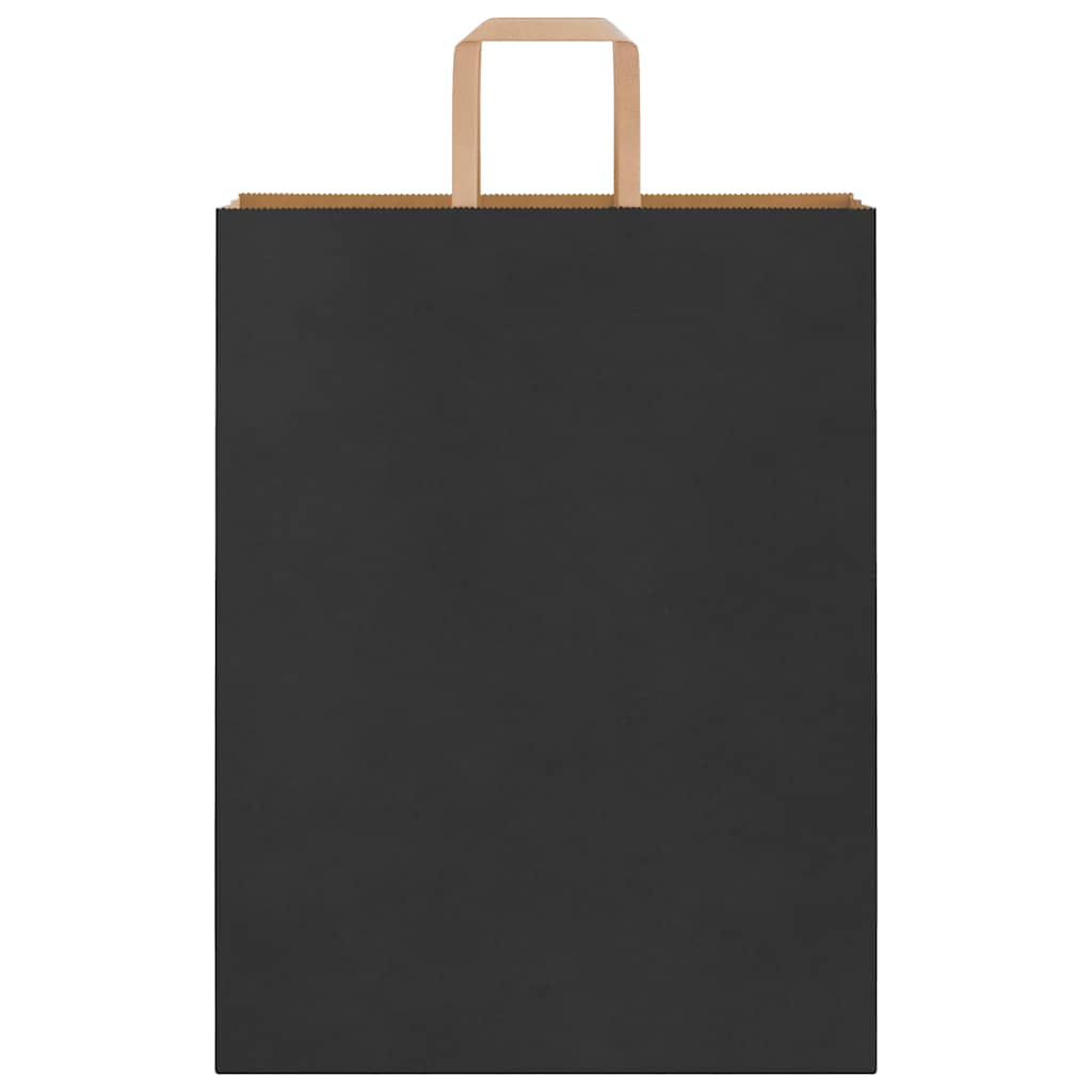 Papirnate vrećice 250 kom s ručkama crne 32x12x42 cm