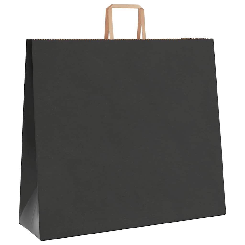 Papirnate vrećice 250 kom s ručkama crne 54x15x49 cm