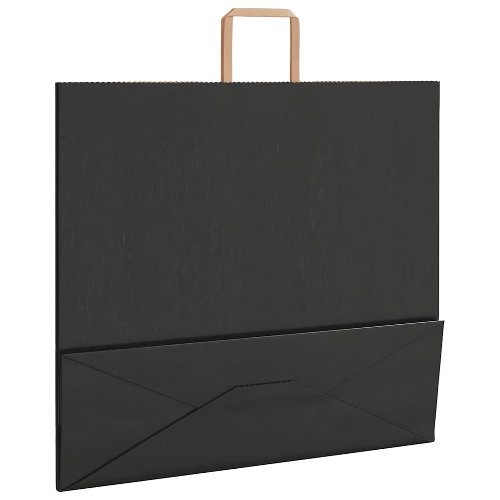 Papirnate vrećice 250 kom s ručkama crne 54x15x49 cm