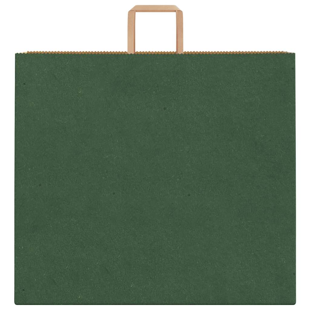 Papirnate vrećice 250 kom s ručkama zelene 54x15x49 cm