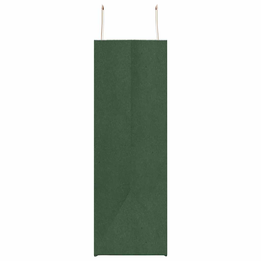 Papirnate vrećice 250 kom s ručkama zelene 54x15x49 cm