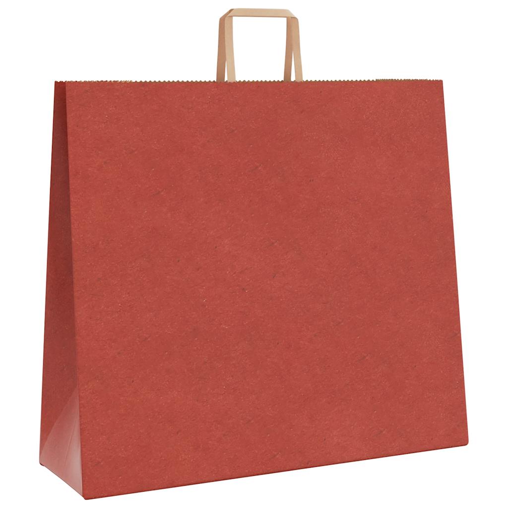 Papirnate vrećice 250 kom s ručkama crvene 54x15x49 cm