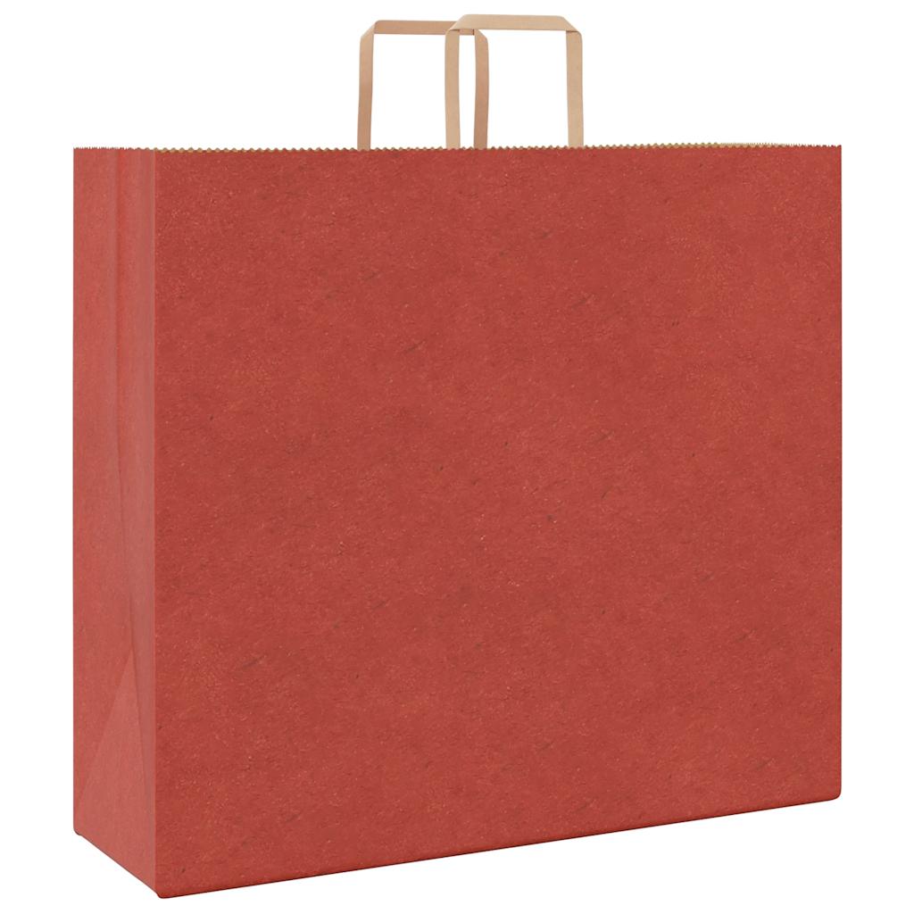 Papirnate vrećice 250 kom s ručkama crvene 54x15x49 cm