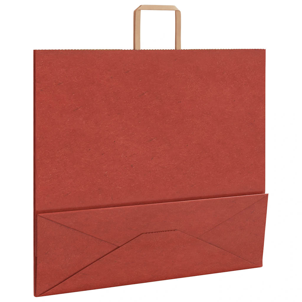 Papirnate vrećice 250 kom s ručkama crvene 54x15x49 cm