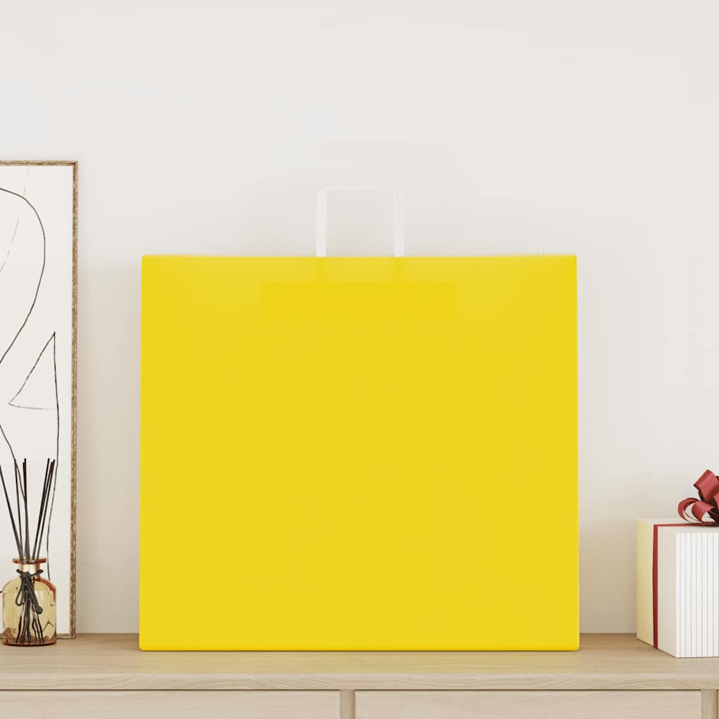 Papirnate vrećice 50 kom s ručkama žute 54x15x49 cm