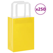 Papirnate vrećice 250 kom s ručkama žute 15x8x21 cm