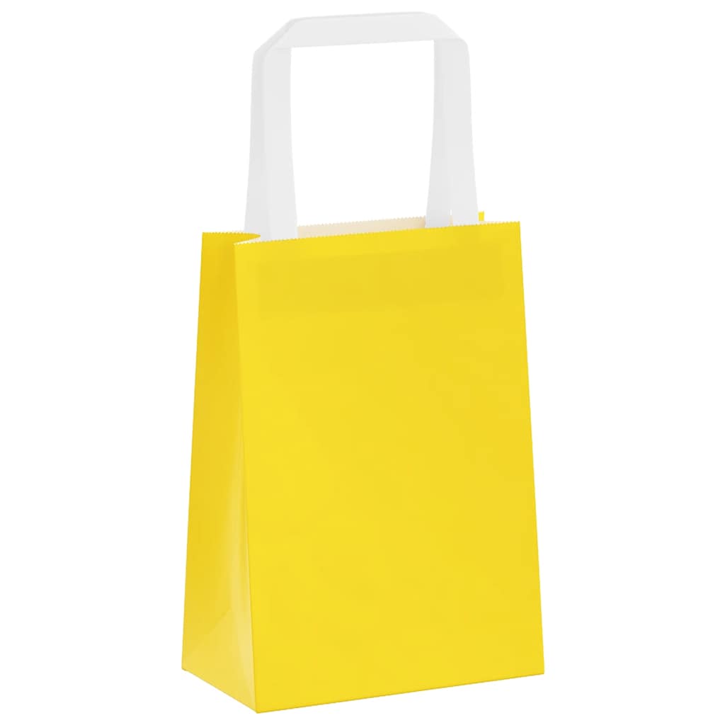 Papirnate vrećice 250 kom s ručkama žute 15x8x21 cm