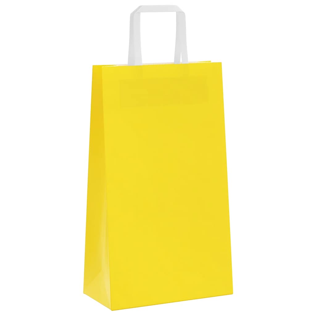 Papirnate vrećice 250 kom s ručkama žute 21x11x36 cm