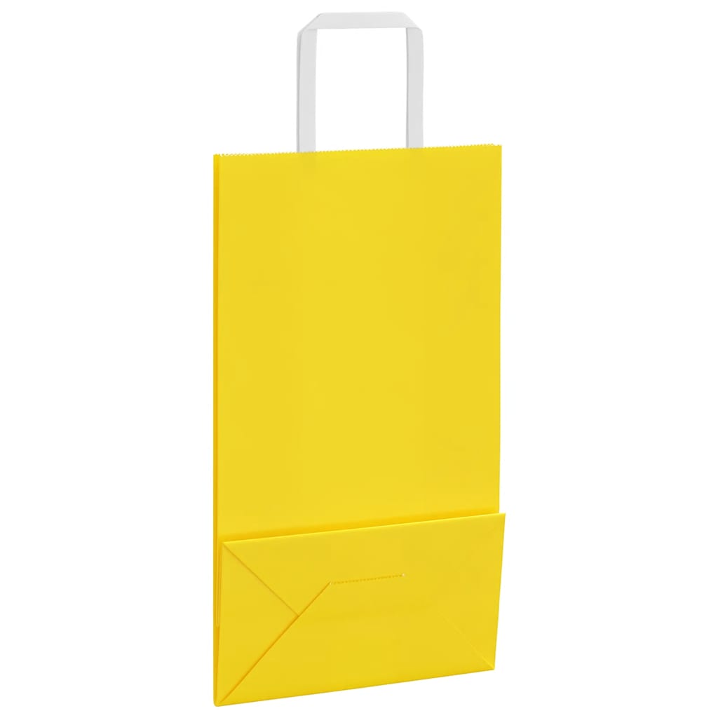 Papirnate vrećice 250 kom s ručkama žute 21x11x36 cm