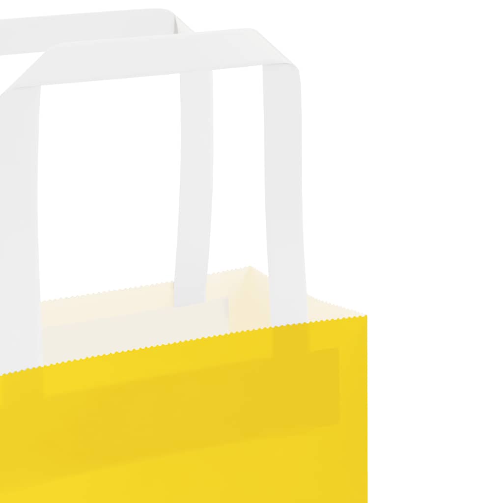 Papirnate vrećice 250 kom s ručkama žute 32x22x24 cm