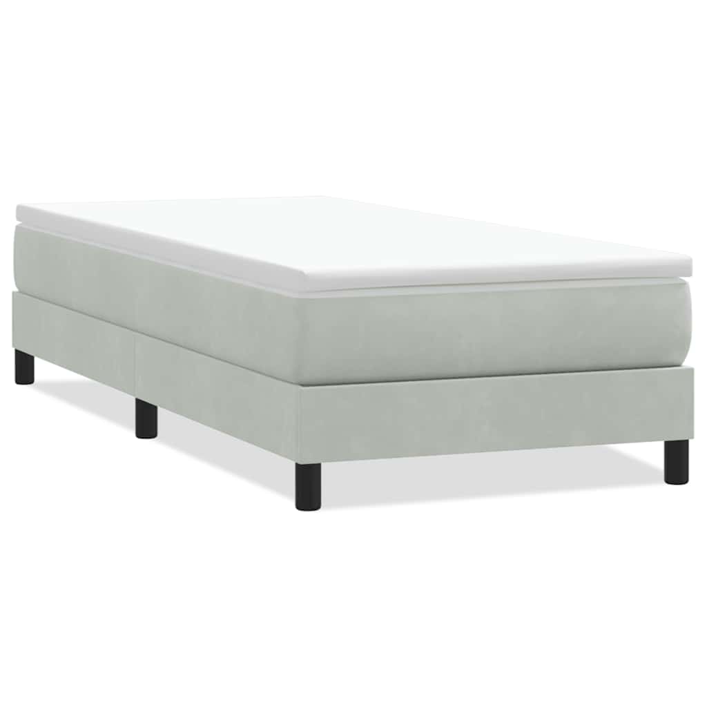 Box Spring krevet bez madraca svijetlo sivi 80x210 cm samt