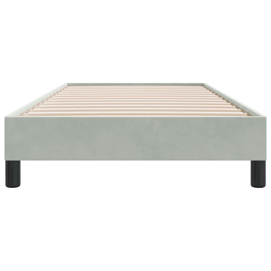 Box Spring krevet bez madraca svijetlo sivi 80x210 cm samt