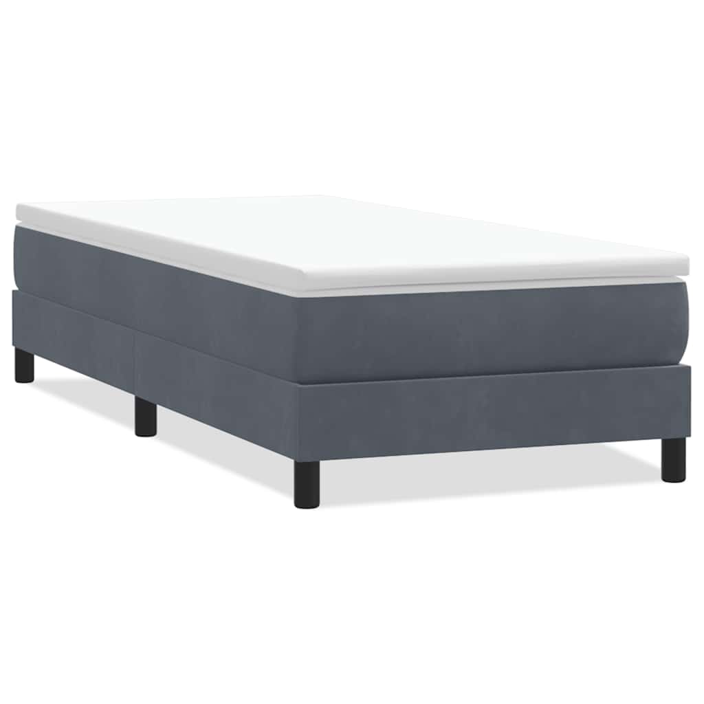 Box Spring krevet bez madraca tamno sivi 80x210 cm samt