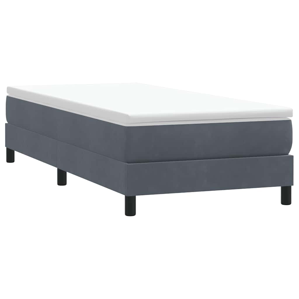 Box Spring krevet bez madraca tamno sivi 80x210 cm samt