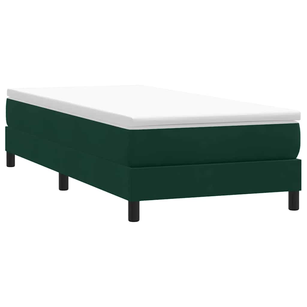 Box Spring krevet bez madraca tamnozeleni 80x210 cm baršun