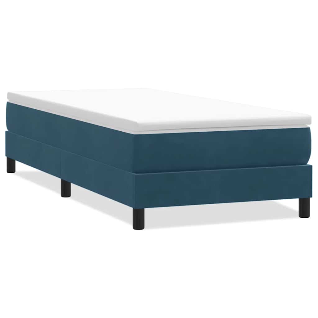 Box Spring krevet bez madraca tamnoplavi 80x210 cm samt