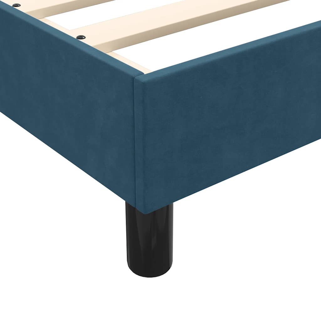 Box Spring krevet bez madraca tamnoplavi 80x210 cm samt