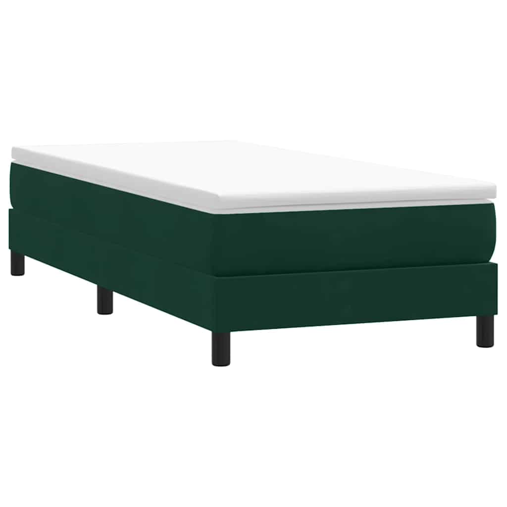 Box Spring krevet bez madraca tamnozeleni 90x210 cm samt