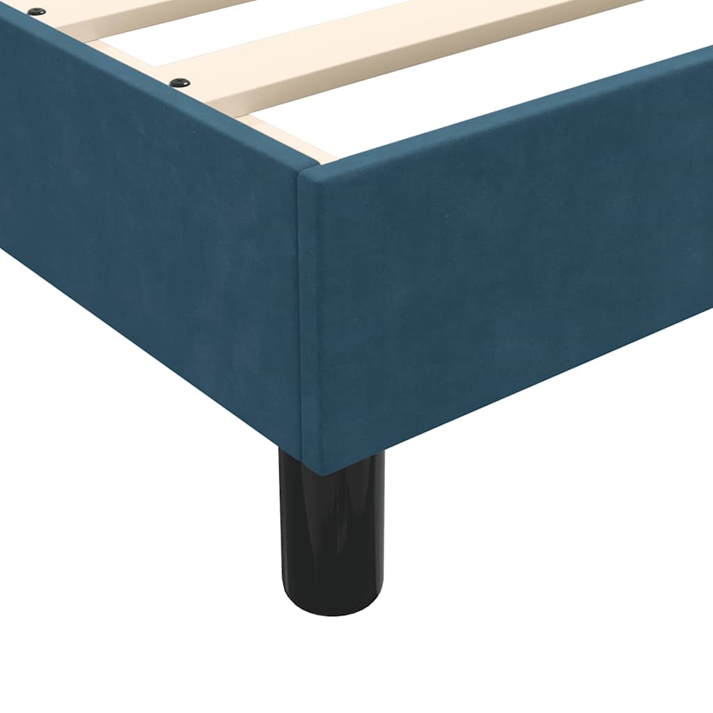 Box Spring krevet bez madraca tamnoplavi 90x210 cm samt