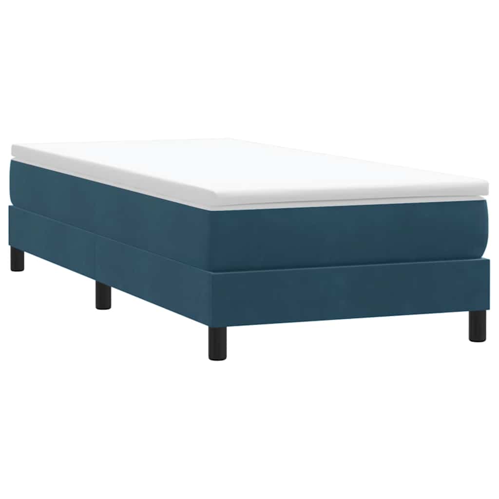 Box Spring krevet bez madraca tamnoplavi 90x210 cm samt