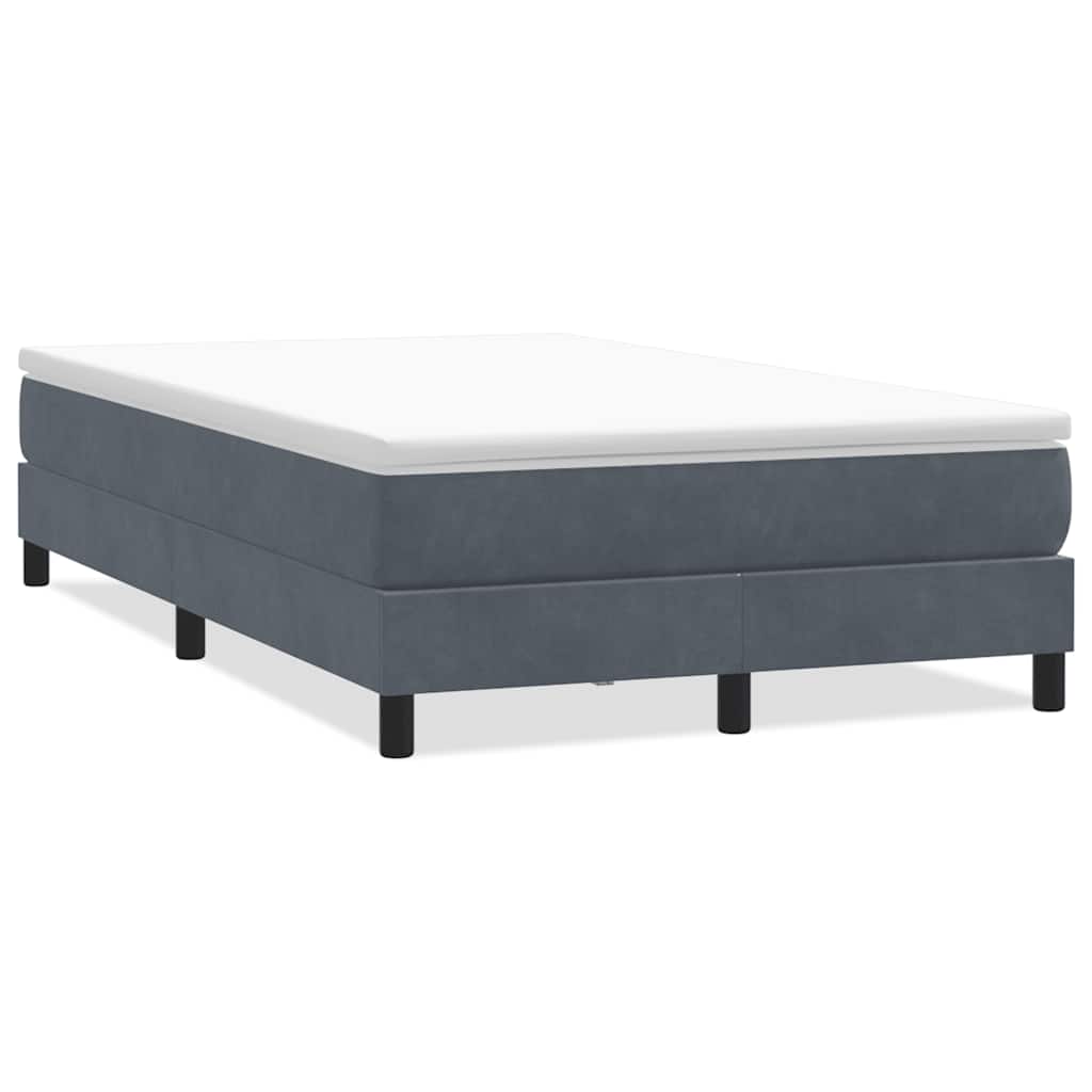 Box Spring krevet bez madraca tamno sivi 120x210 cm samt