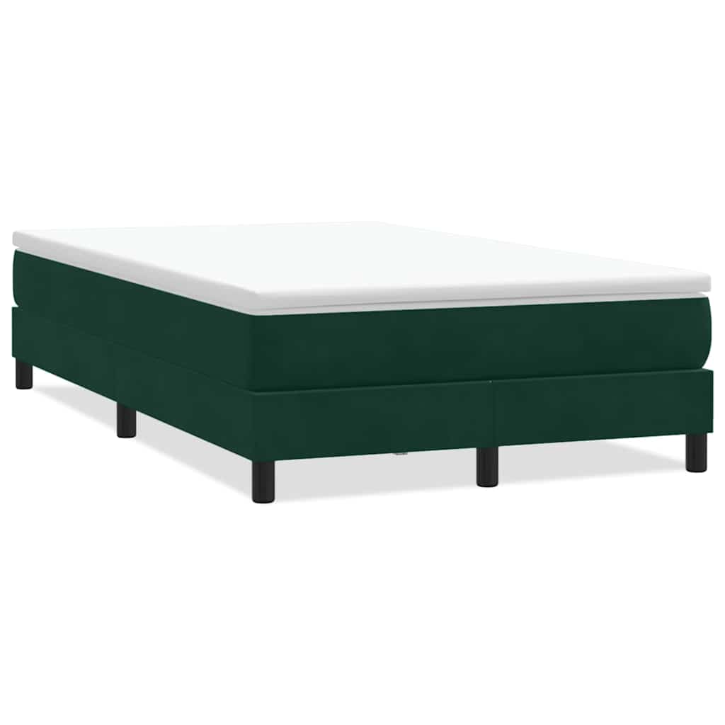 Box Spring krevet bez madraca tamnozeleni 120x210 cm samt